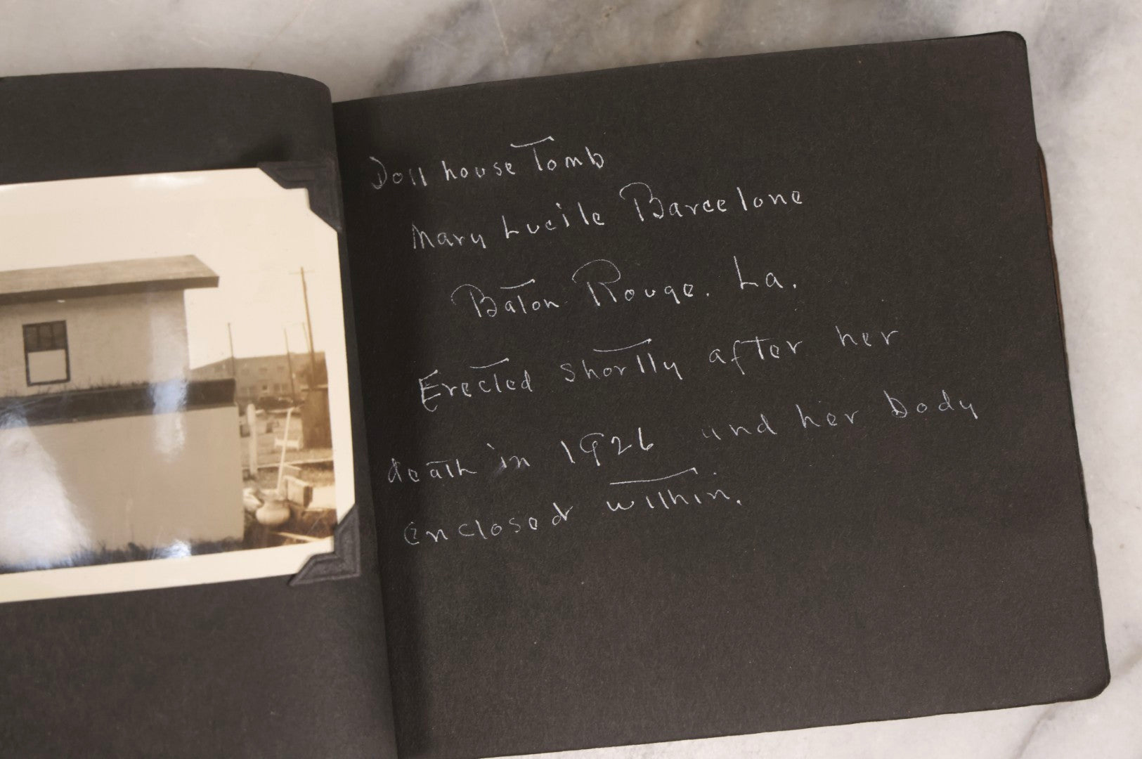 Lot 003 - Antique Snapshot Photo Album Of New England Gravestones With Handwritten Epitaph Transcriptions, Circa 1925–1930