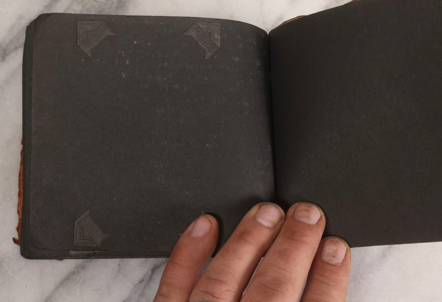 Lot 003 - Antique Snapshot Photo Album Of New England Gravestones With Handwritten Epitaph Transcriptions, Circa 1925–1930