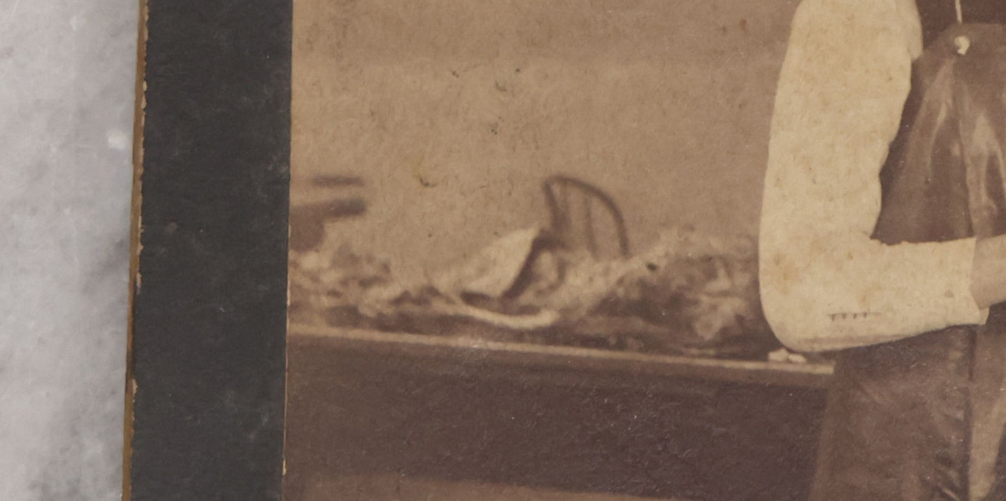 Lot 004 - Antique Boudoir-Sized Cabinet Card Photograph Of Medical Students With Dissection Table And Cadaver, Late 19th Century