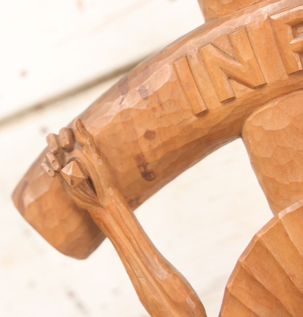 Lot 011 - Antique Folk Art Hand Carved Wooden Golgotha Crucifix With Skull And Crossbones Of Adam, Inri Cross, Mourners