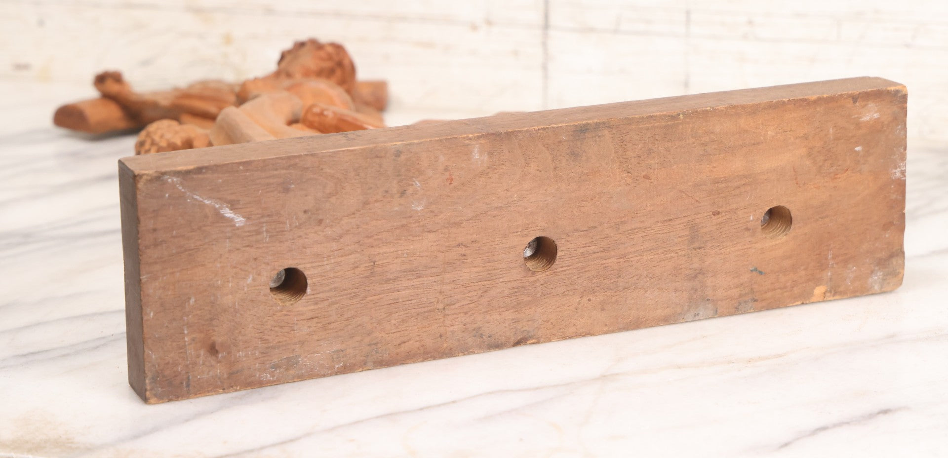 Lot 011 - Antique Folk Art Hand Carved Wooden Golgotha Crucifix With Skull And Crossbones Of Adam, Inri Cross, Mourners