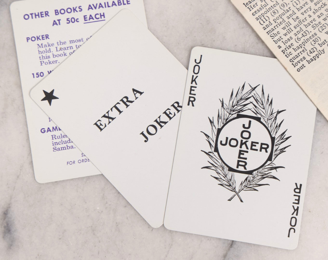 Lot 023 - Vintage Gypsy Witch Fortune Telling Playing Cards, Two Complete Packs, United States Playing Card Company, Cincinnati, Ohio