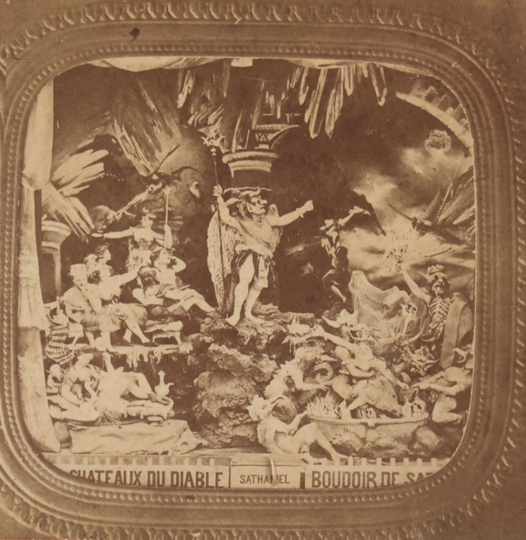 Lot 033 - Antique French Diablerie Stereoview Card “Châteaux Du Diable” (“Castles Of The Devil”), Voyage Through The Lower Regions Series, Union View Co., Rochester, New York, 19th Century Reprint