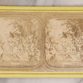 Lot 037 - Antique French Diablerie Stereoview Card, Untitled Scene Of Skeletons With Spears And Flying Figure, Voyage Through The Lower Regions Series, 19th Century Reprint