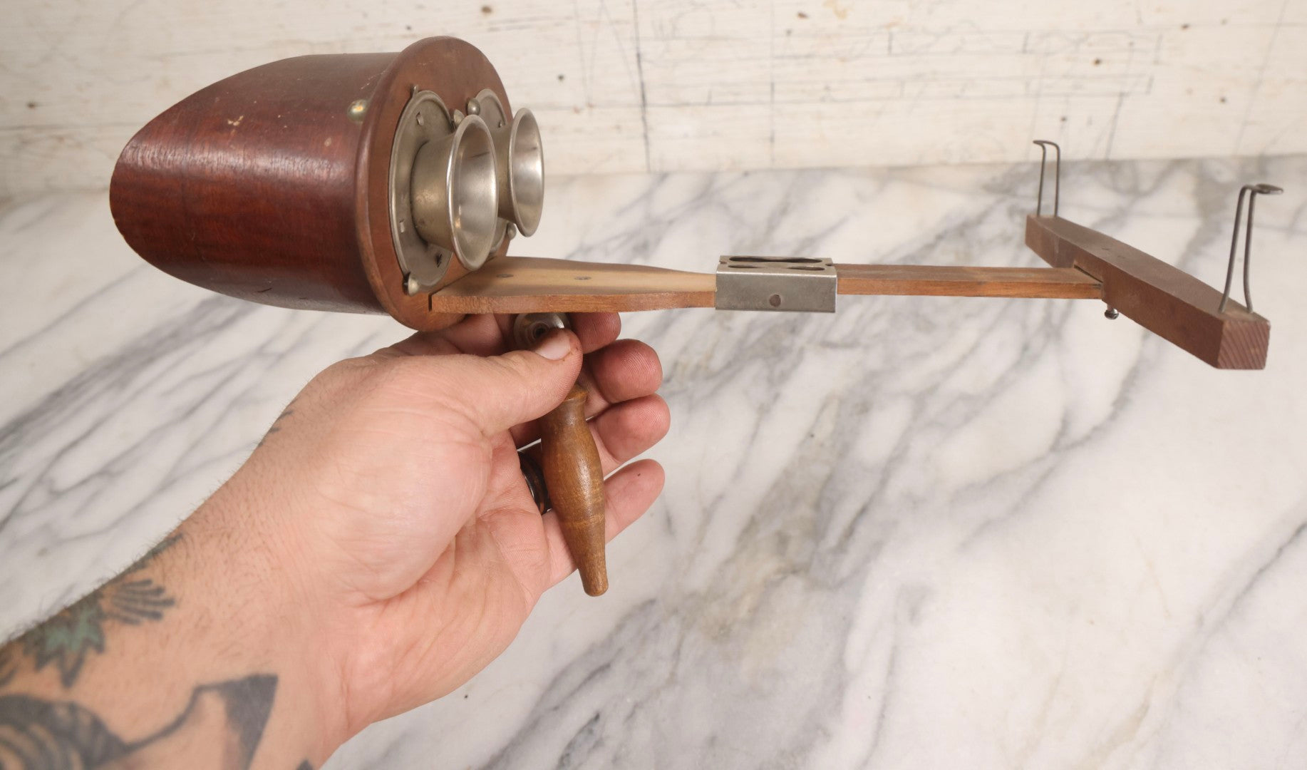 Lot 039 - Antique Stereoscopic Card Viewer Stereo Scope “The Stereo-Graphoscope,” Patented In Multiple Countries, Circa 1896