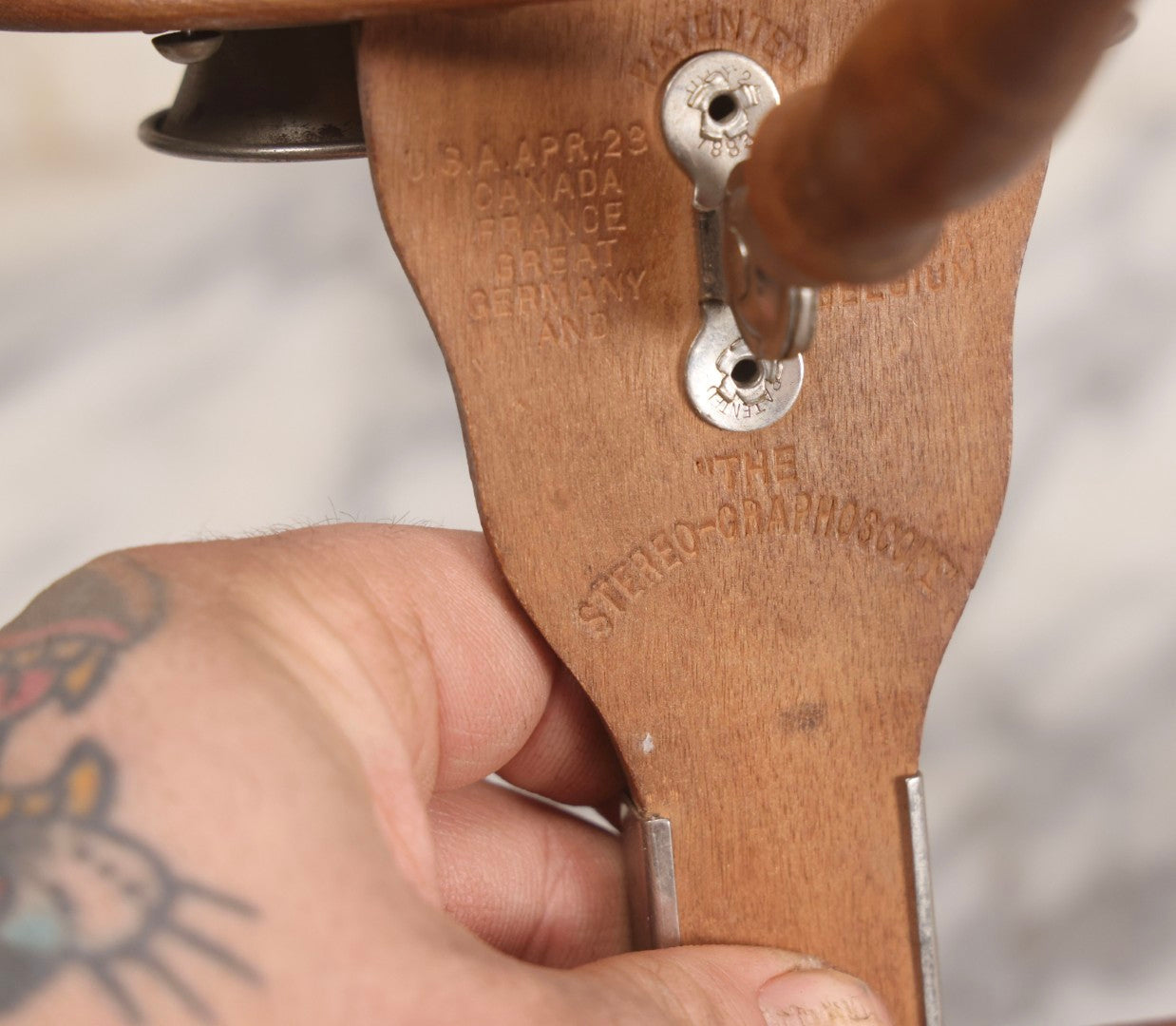 Lot 039 - Antique Stereoscopic Card Viewer Stereo Scope “The Stereo-Graphoscope,” Patented In Multiple Countries, Circa 1896