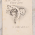 Lot 054 - Antique Halloween Postcard Featuring Woman In Witch Hat Emerging From Crescent Moon With Jack-O-Lantern J.O.L., Garner & Bender Publishing Co., Chicago, Unused