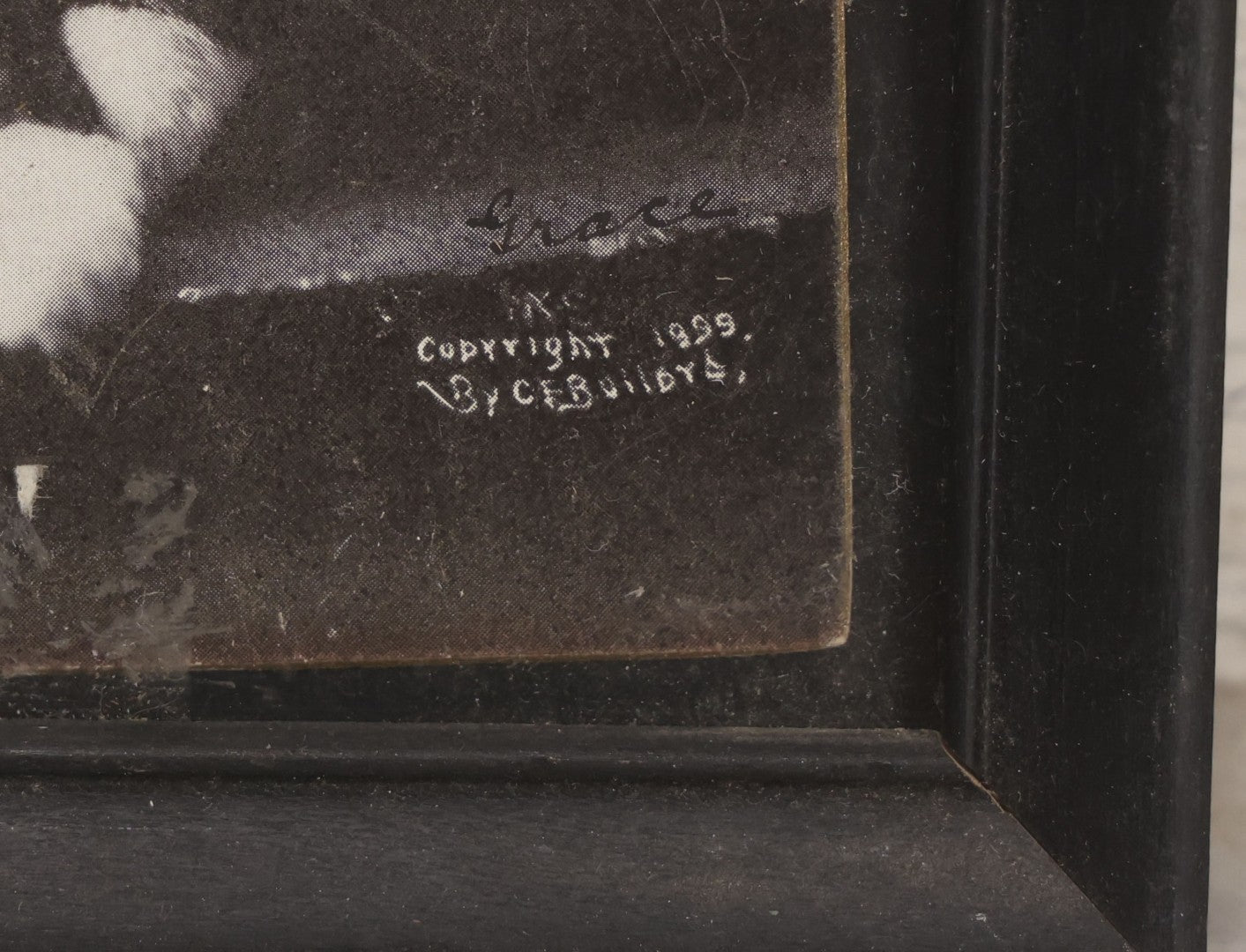 Lot 061 - Antique Framed Cat Postcard Photograph “The Three Rogues,” Copyright 1899 By C. E. Bullard