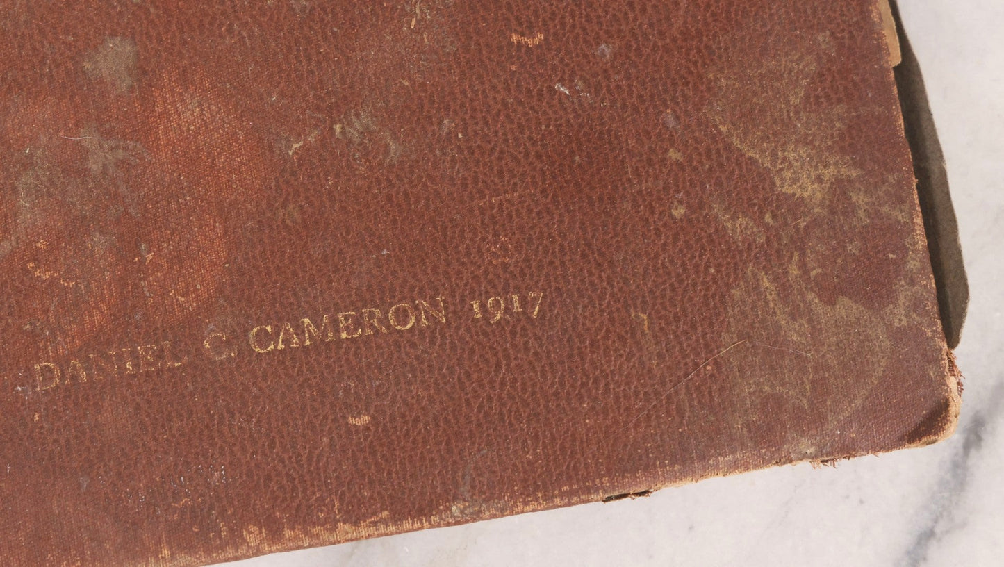 Lot 065 - Antique Tufts College Delta Tau Delta Fraternity Yearbook And Photo Album With 85+ Snapshot Photographs, Belonging To Daniel C. Cameron, Medford / Somerville, Massachusetts, 1917