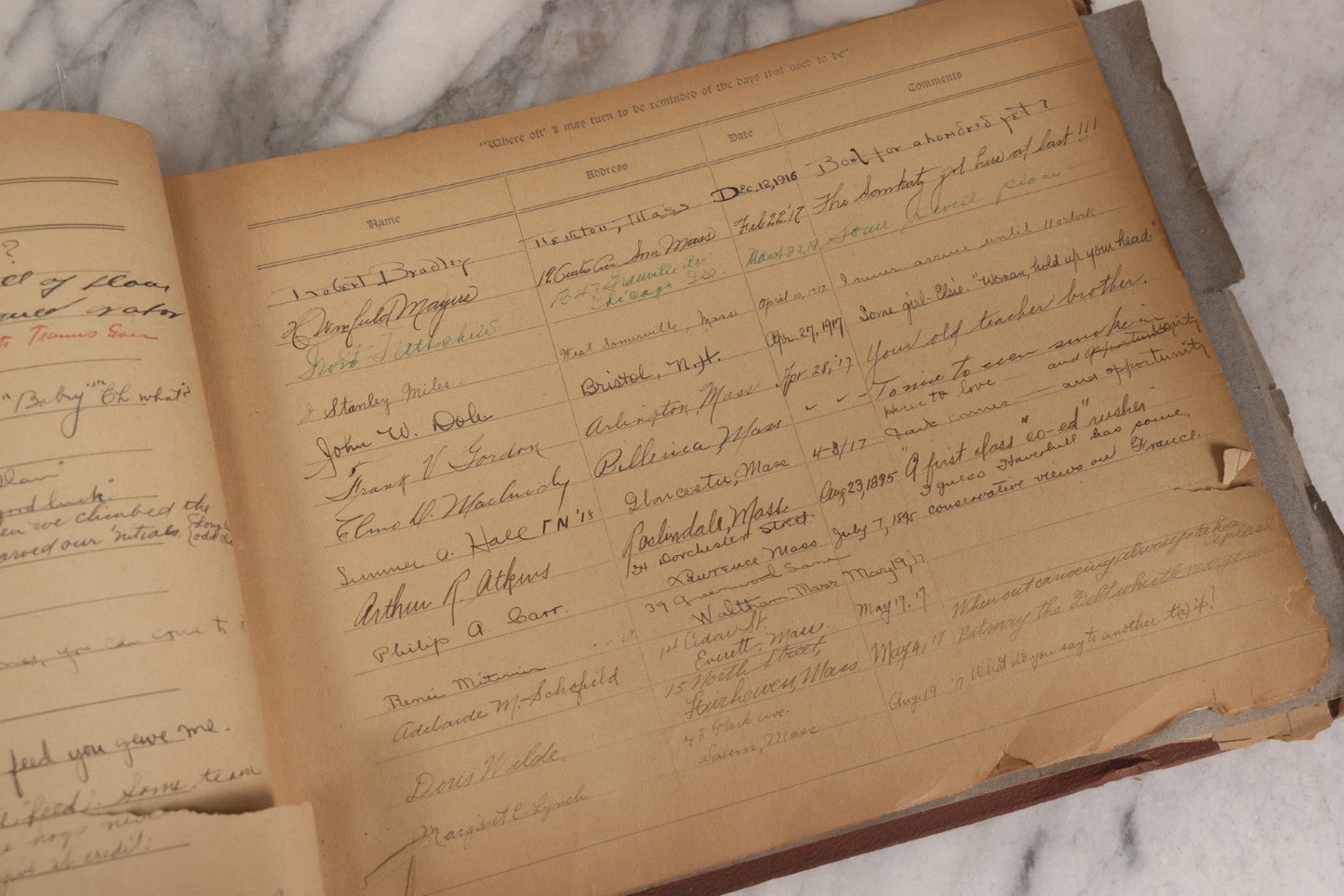 Lot 065 - Antique Tufts College Delta Tau Delta Fraternity Yearbook And Photo Album With 85+ Snapshot Photographs, Belonging To Daniel C. Cameron, Medford / Somerville, Massachusetts, 1917