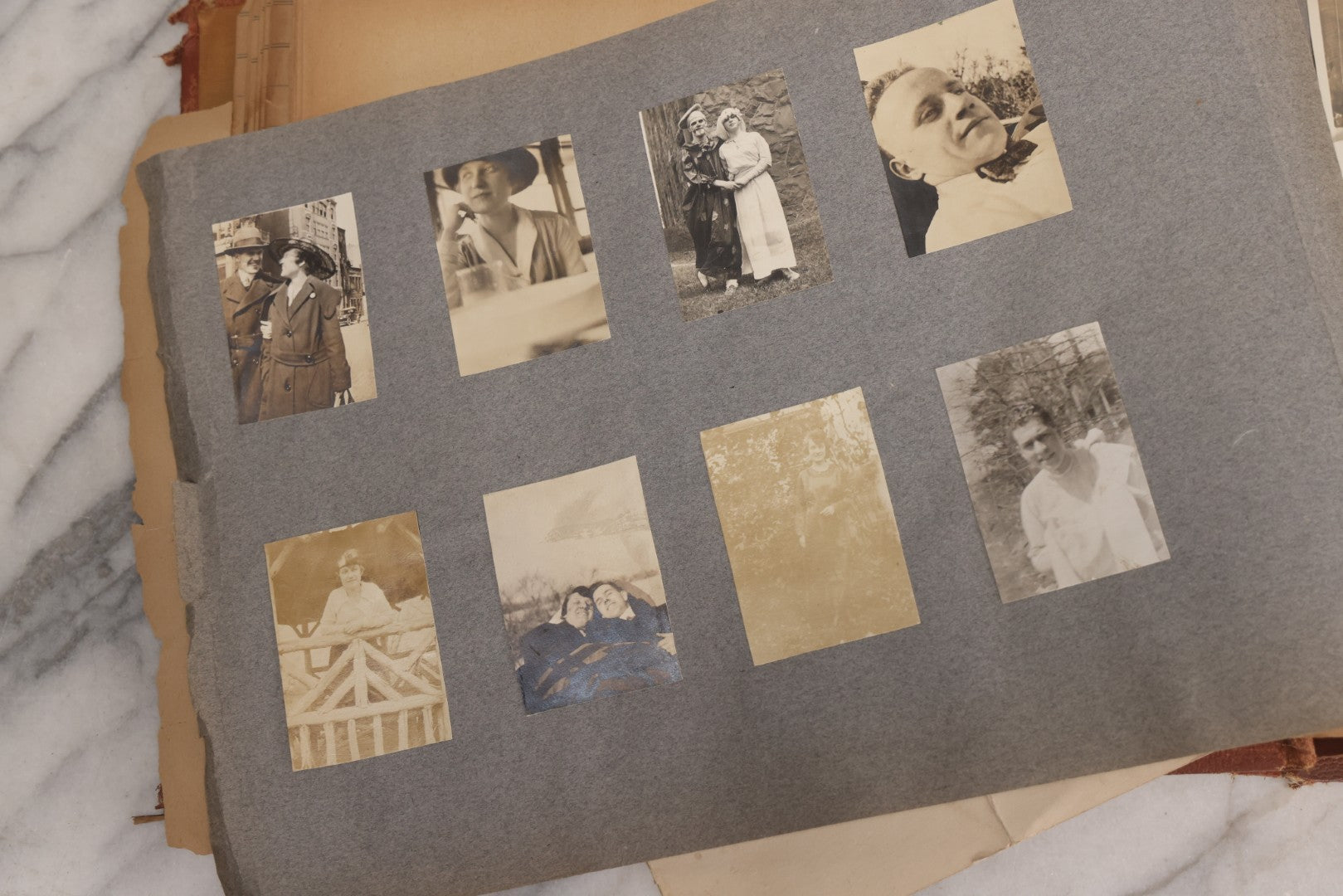 Lot 065 - Antique Tufts College Delta Tau Delta Fraternity Yearbook And Photo Album With 85+ Snapshot Photographs, Belonging To Daniel C. Cameron, Medford / Somerville, Massachusetts, 1917