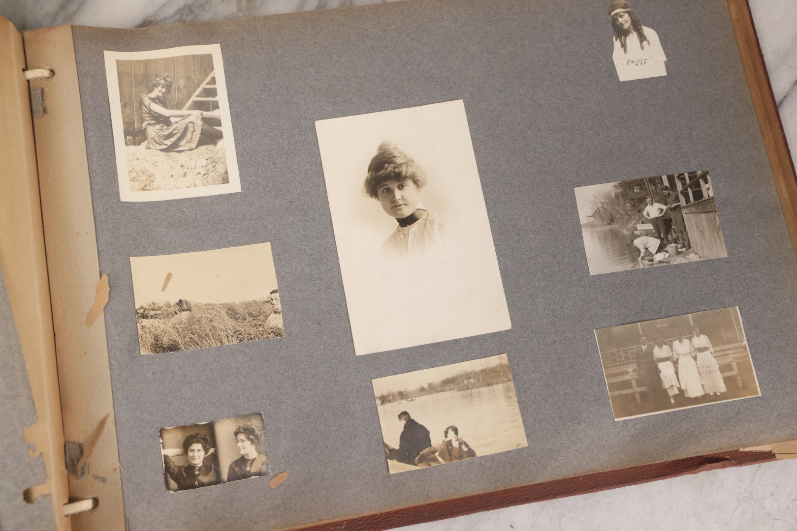 Lot 065 - Antique Tufts College Delta Tau Delta Fraternity Yearbook And Photo Album With 85+ Snapshot Photographs, Belonging To Daniel C. Cameron, Medford / Somerville, Massachusetts, 1917