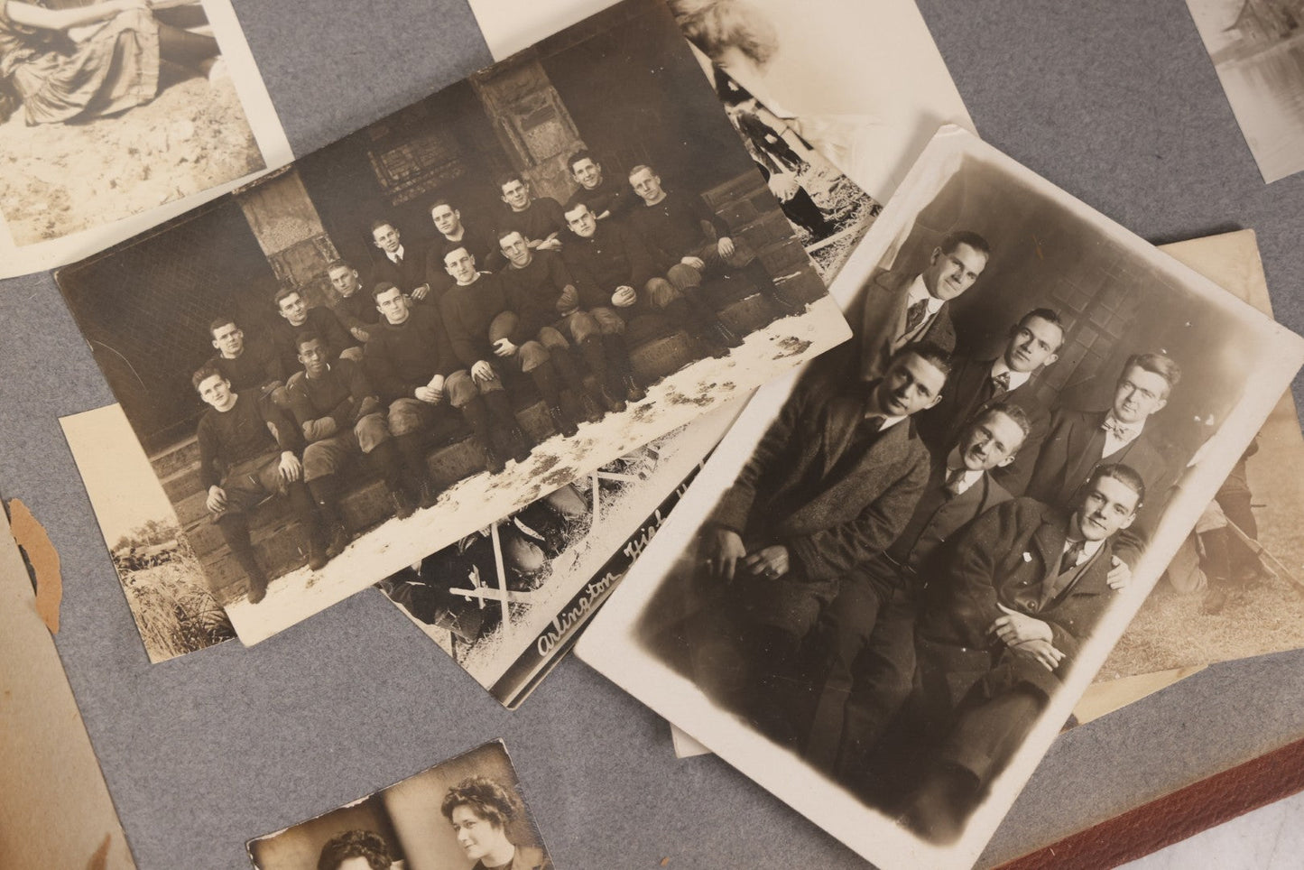 Lot 065 - Antique Tufts College Delta Tau Delta Fraternity Yearbook And Photo Album With 85+ Snapshot Photographs, Belonging To Daniel C. Cameron, Medford / Somerville, Massachusetts, 1917