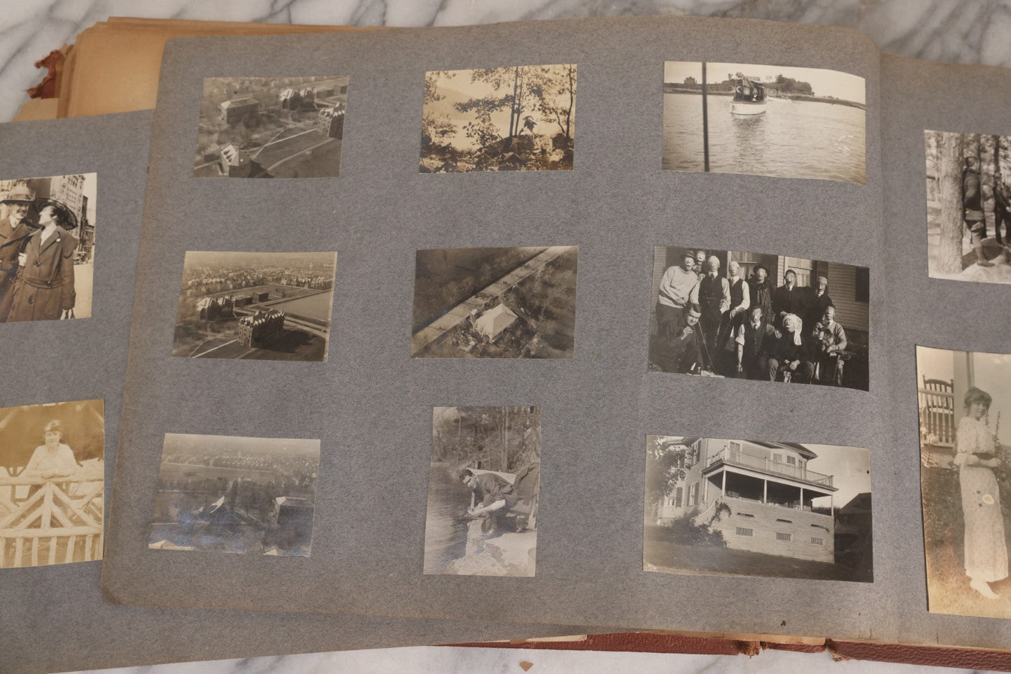 Lot 065 - Antique Tufts College Delta Tau Delta Fraternity Yearbook And Photo Album With 85+ Snapshot Photographs, Belonging To Daniel C. Cameron, Medford / Somerville, Massachusetts, 1917