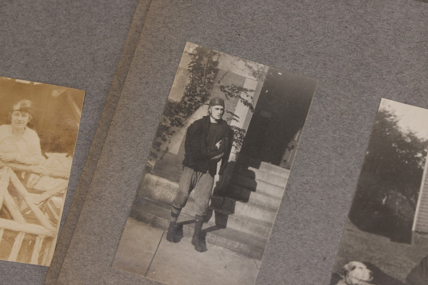 Lot 065 - Antique Tufts College Delta Tau Delta Fraternity Yearbook And Photo Album With 85+ Snapshot Photographs, Belonging To Daniel C. Cameron, Medford / Somerville, Massachusetts, 1917