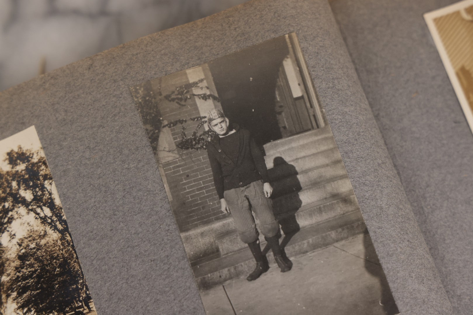 Lot 065 - Antique Tufts College Delta Tau Delta Fraternity Yearbook And Photo Album With 85+ Snapshot Photographs, Belonging To Daniel C. Cameron, Medford / Somerville, Massachusetts, 1917