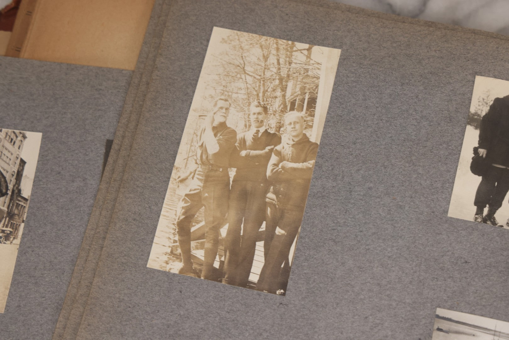 Lot 065 - Antique Tufts College Delta Tau Delta Fraternity Yearbook And Photo Album With 85+ Snapshot Photographs, Belonging To Daniel C. Cameron, Medford / Somerville, Massachusetts, 1917