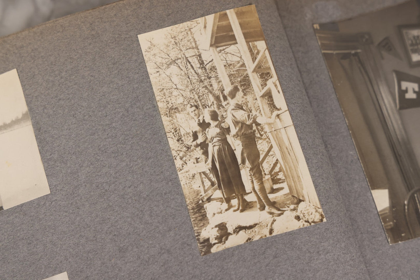 Lot 065 - Antique Tufts College Delta Tau Delta Fraternity Yearbook And Photo Album With 85+ Snapshot Photographs, Belonging To Daniel C. Cameron, Medford / Somerville, Massachusetts, 1917