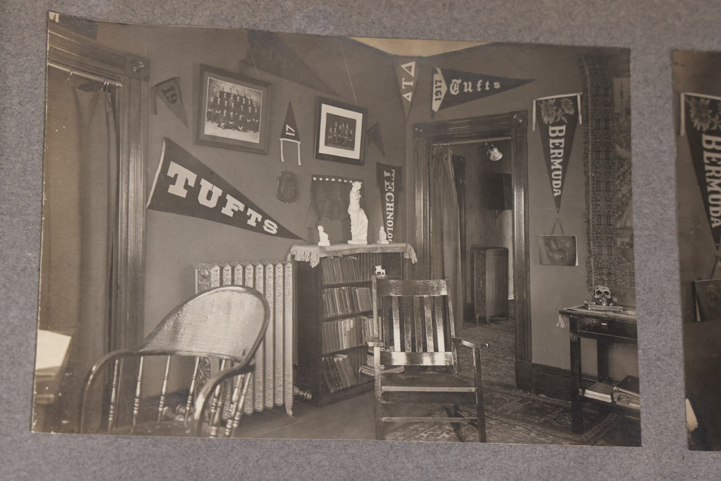 Lot 065 - Antique Tufts College Delta Tau Delta Fraternity Yearbook And Photo Album With 85+ Snapshot Photographs, Belonging To Daniel C. Cameron, Medford / Somerville, Massachusetts, 1917