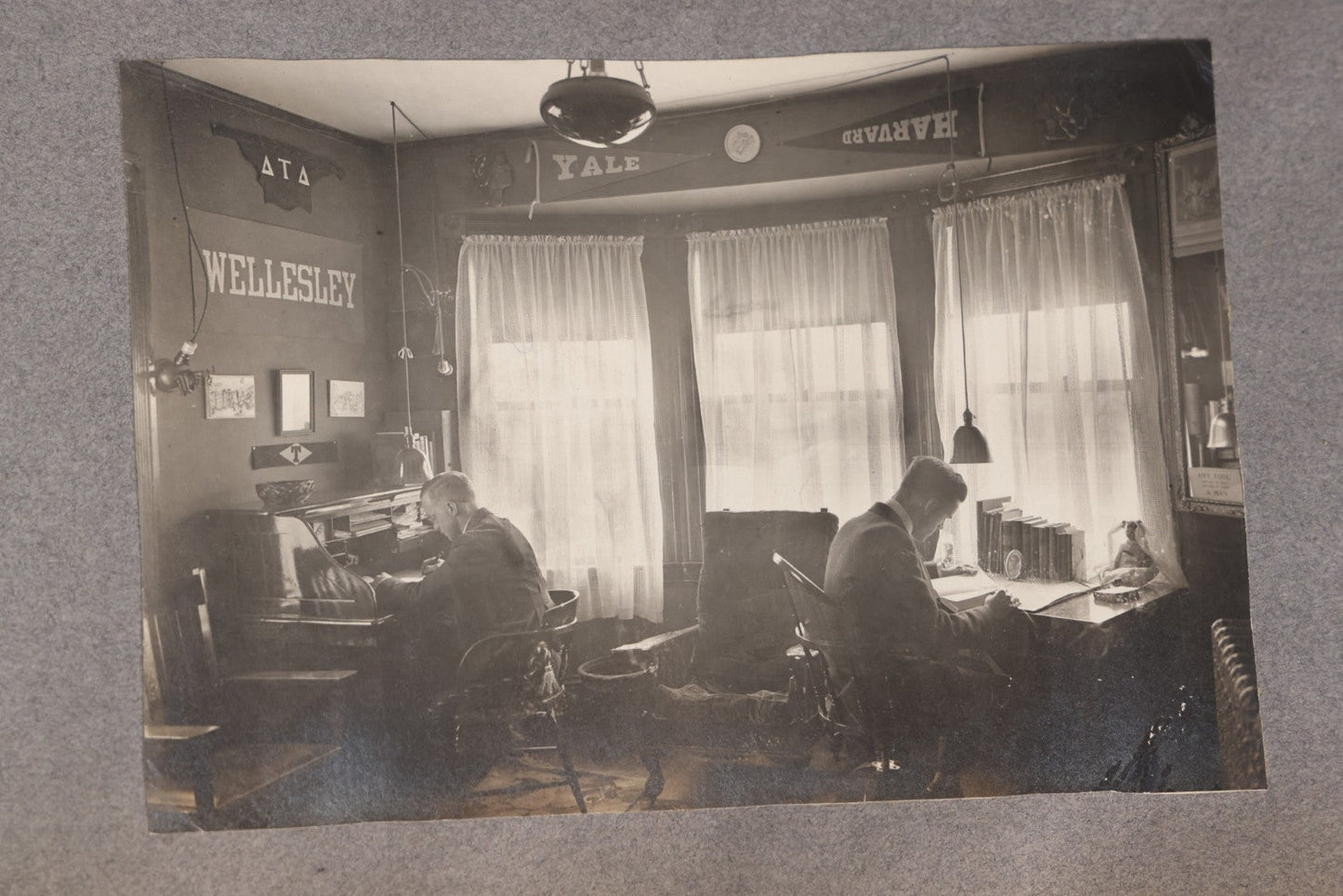 Lot 065 - Antique Tufts College Delta Tau Delta Fraternity Yearbook And Photo Album With 85+ Snapshot Photographs, Belonging To Daniel C. Cameron, Medford / Somerville, Massachusetts, 1917