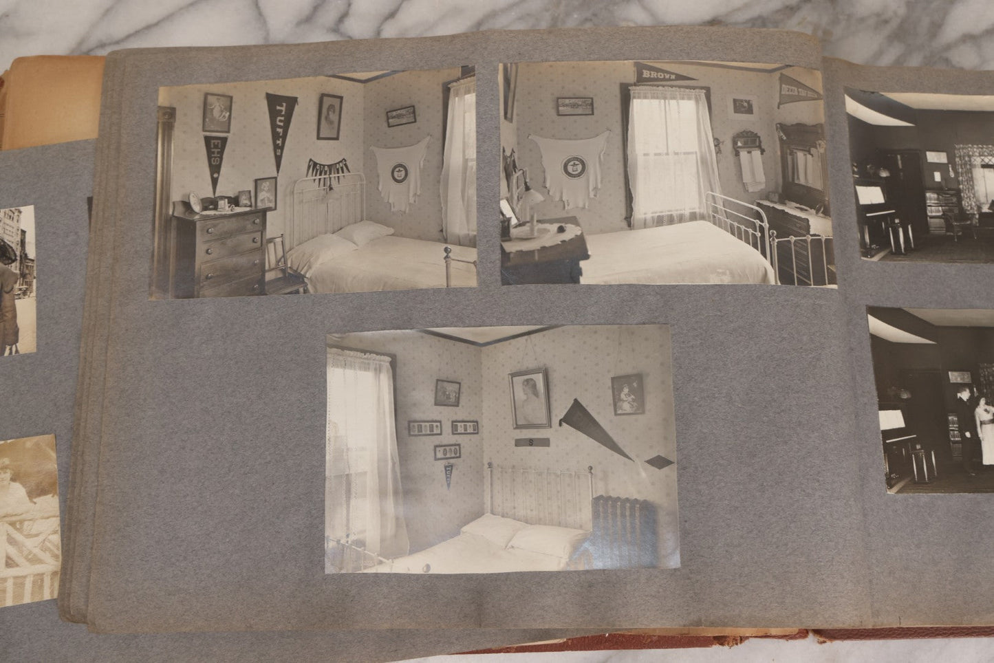 Lot 065 - Antique Tufts College Delta Tau Delta Fraternity Yearbook And Photo Album With 85+ Snapshot Photographs, Belonging To Daniel C. Cameron, Medford / Somerville, Massachusetts, 1917