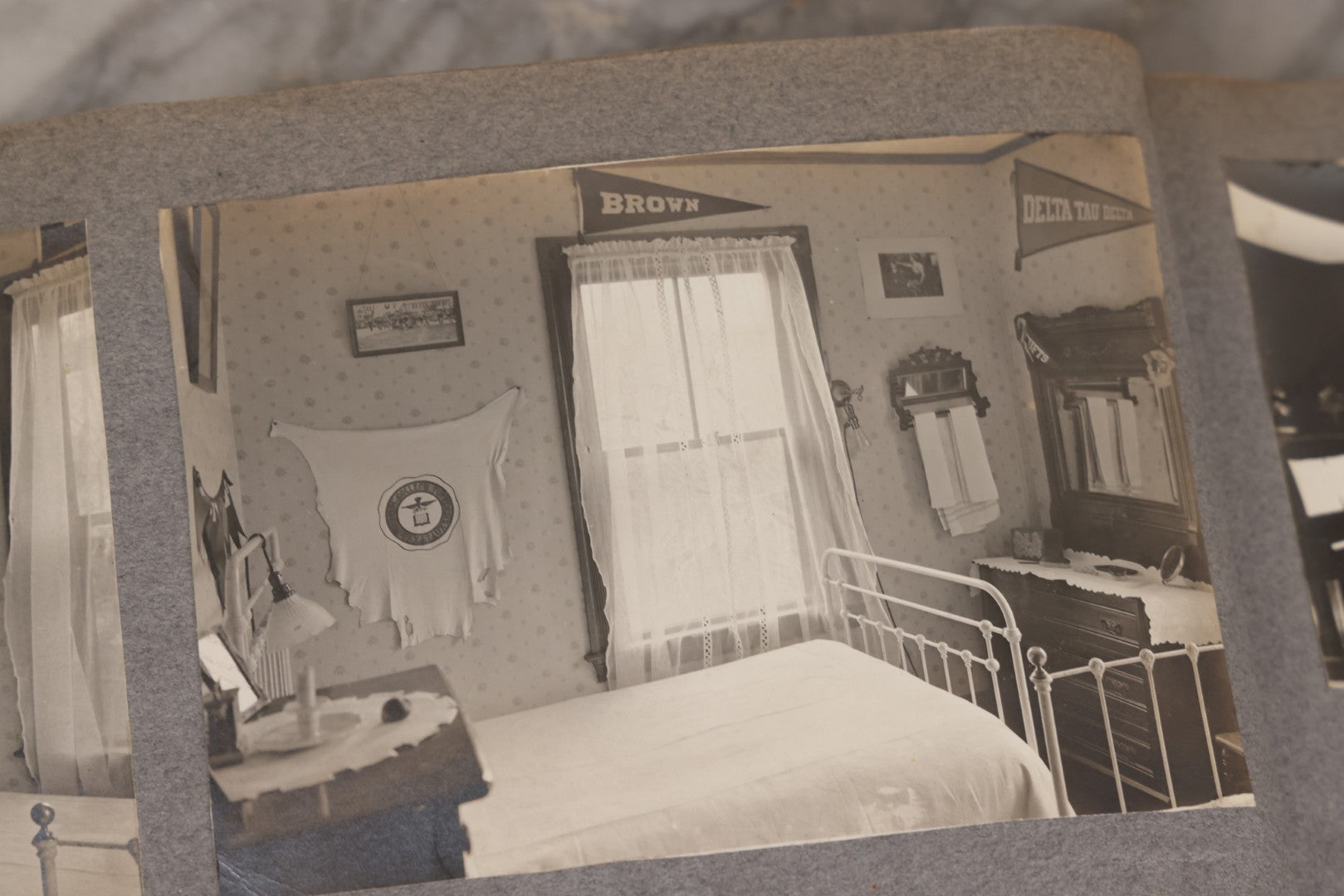 Lot 065 - Antique Tufts College Delta Tau Delta Fraternity Yearbook And Photo Album With 85+ Snapshot Photographs, Belonging To Daniel C. Cameron, Medford / Somerville, Massachusetts, 1917