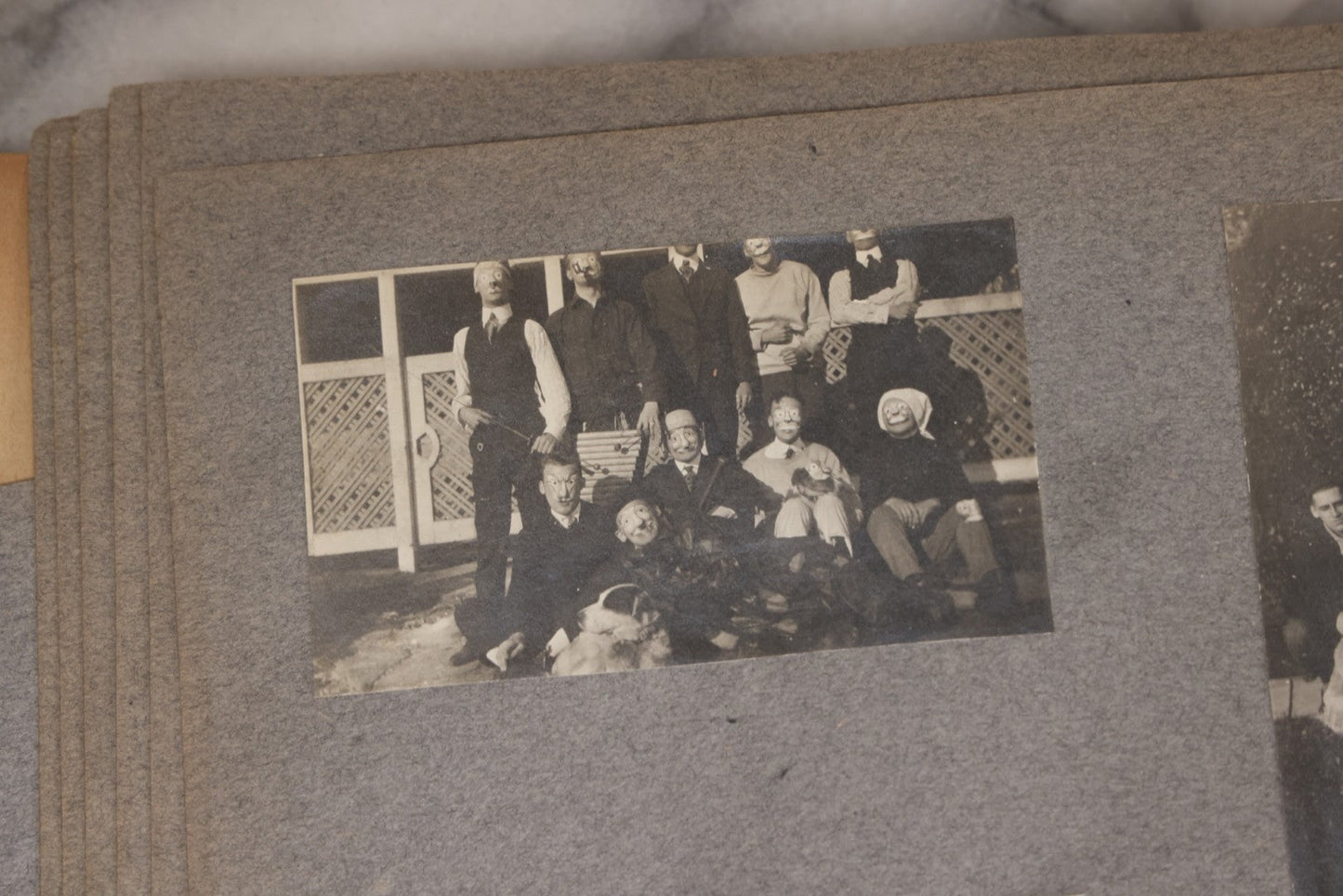 Lot 065 - Antique Tufts College Delta Tau Delta Fraternity Yearbook And Photo Album With 85+ Snapshot Photographs, Belonging To Daniel C. Cameron, Medford / Somerville, Massachusetts, 1917