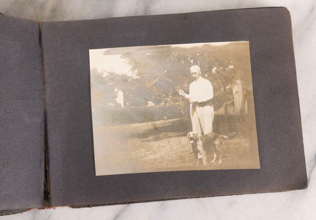Lot 066 - Early 20th Century Snapshot Photo Album With 100+ Photographs, Camping, Travel, Dogs, Rural Life, And Outdoor Recreation, Circa 1910–1920