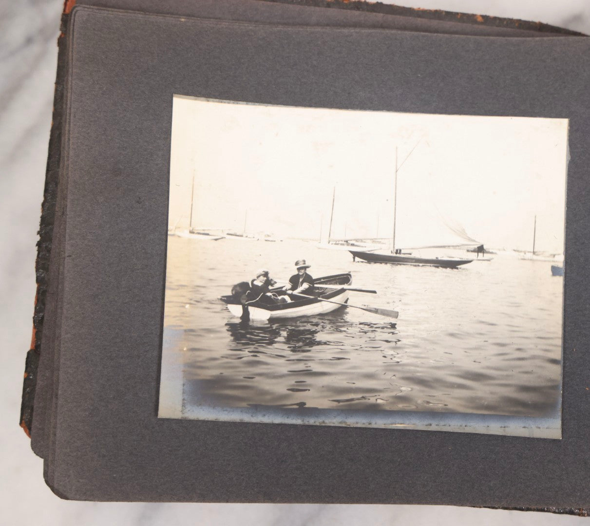 Lot 066 - Early 20th Century Snapshot Photo Album With 100+ Photographs, Camping, Travel, Dogs, Rural Life, And Outdoor Recreation, Circa 1910–1920