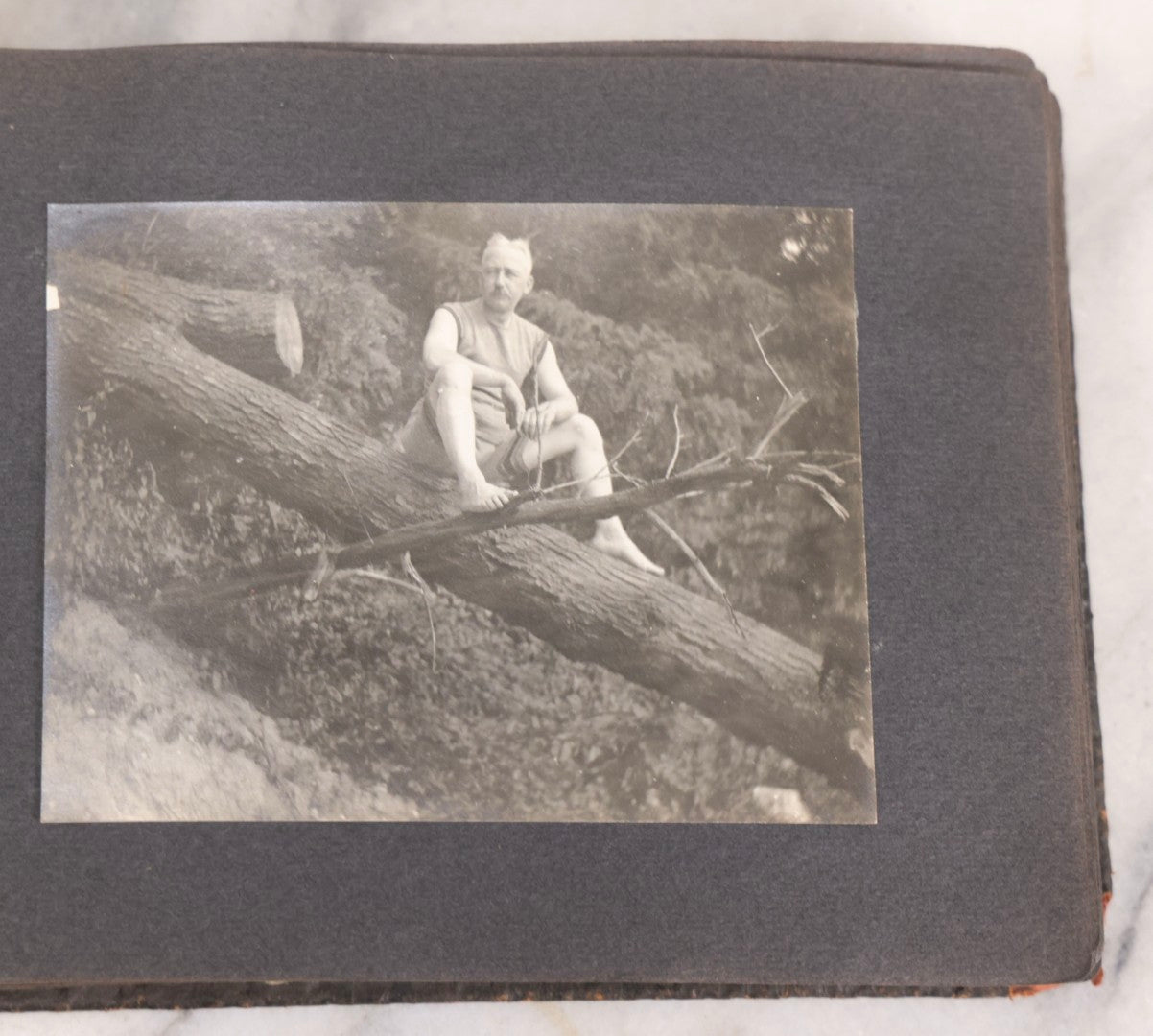 Lot 066 - Early 20th Century Snapshot Photo Album With 100+ Photographs, Camping, Travel, Dogs, Rural Life, And Outdoor Recreation, Circa 1910–1920
