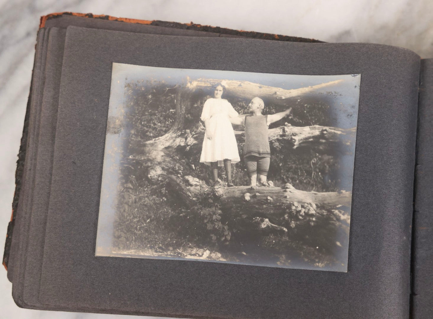 Lot 066 - Early 20th Century Snapshot Photo Album With 100+ Photographs, Camping, Travel, Dogs, Rural Life, And Outdoor Recreation, Circa 1910–1920