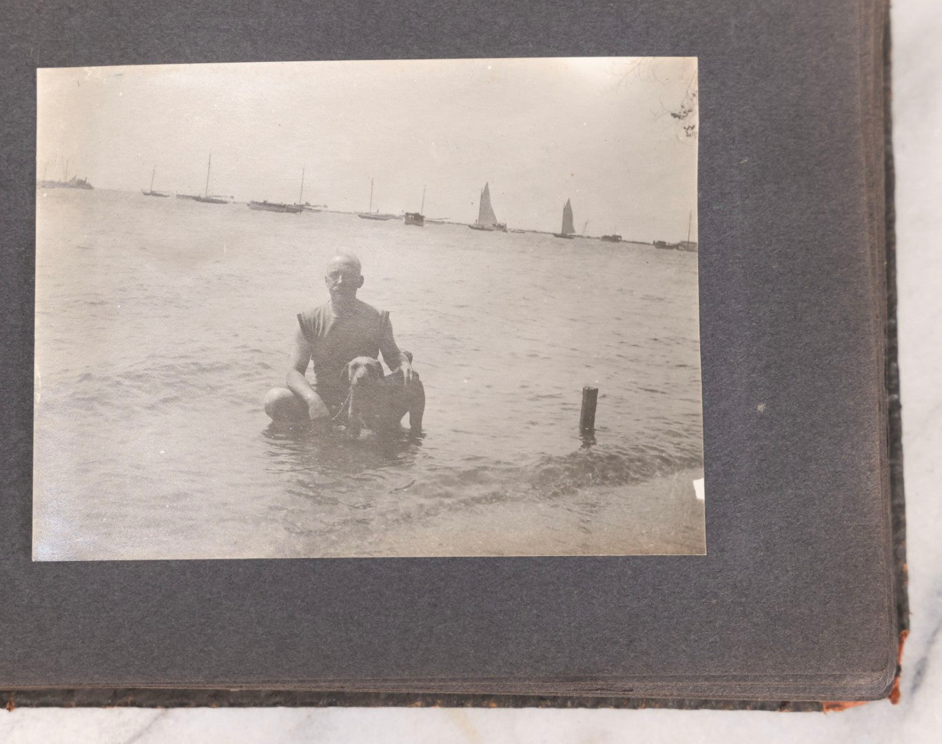 Lot 066 - Early 20th Century Snapshot Photo Album With 100+ Photographs, Camping, Travel, Dogs, Rural Life, And Outdoor Recreation, Circa 1910–1920