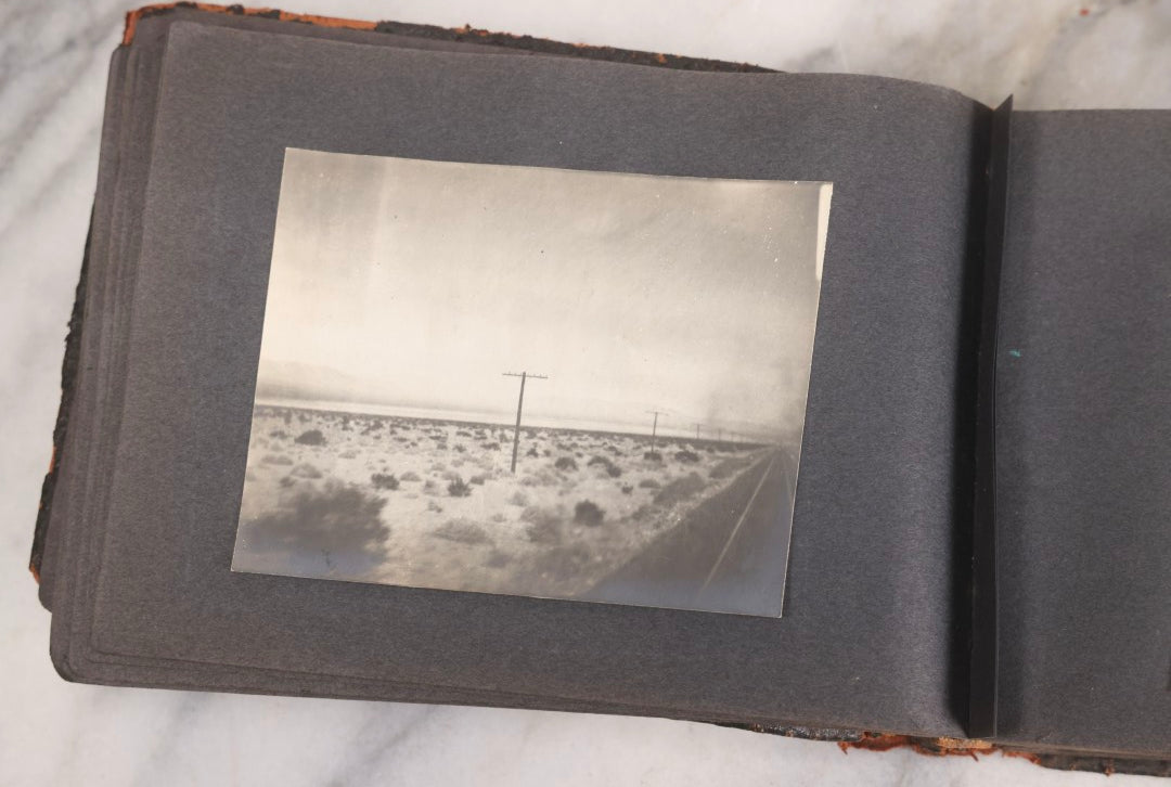 Lot 066 - Early 20th Century Snapshot Photo Album With 100+ Photographs, Camping, Travel, Dogs, Rural Life, And Outdoor Recreation, Circa 1910–1920