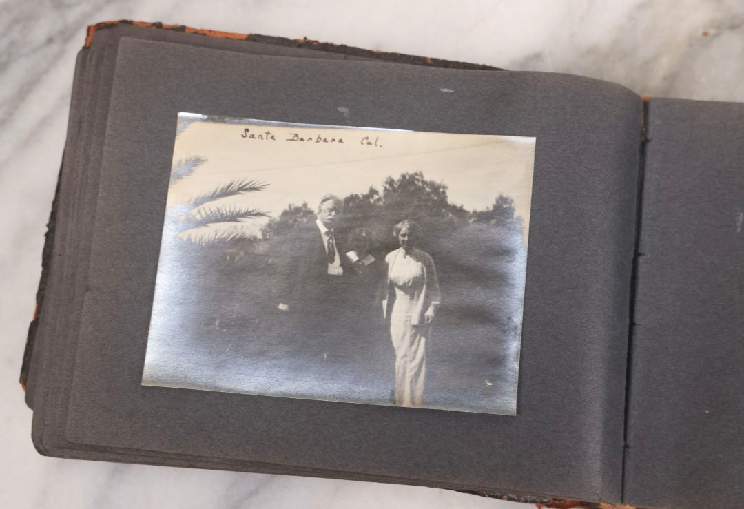 Lot 066 - Early 20th Century Snapshot Photo Album With 100+ Photographs, Camping, Travel, Dogs, Rural Life, And Outdoor Recreation, Circa 1910–1920
