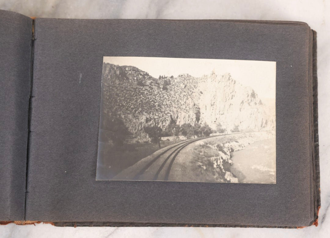 Lot 066 - Early 20th Century Snapshot Photo Album With 100+ Photographs, Camping, Travel, Dogs, Rural Life, And Outdoor Recreation, Circa 1910–1920