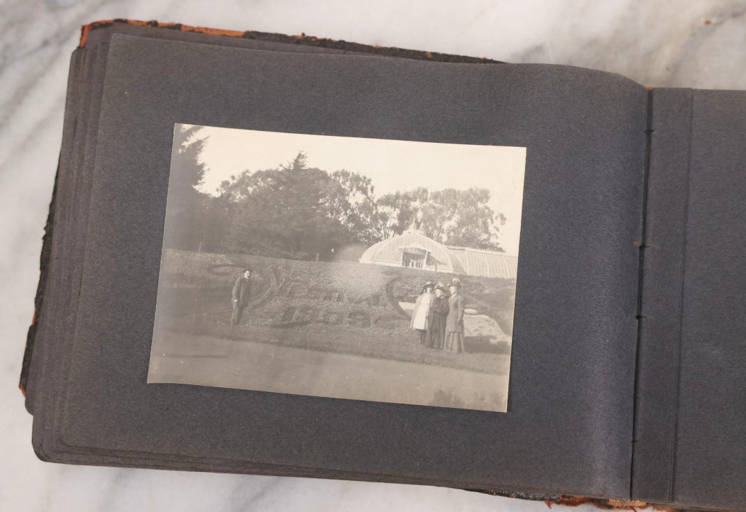 Lot 066 - Early 20th Century Snapshot Photo Album With 100+ Photographs, Camping, Travel, Dogs, Rural Life, And Outdoor Recreation, Circa 1910–1920