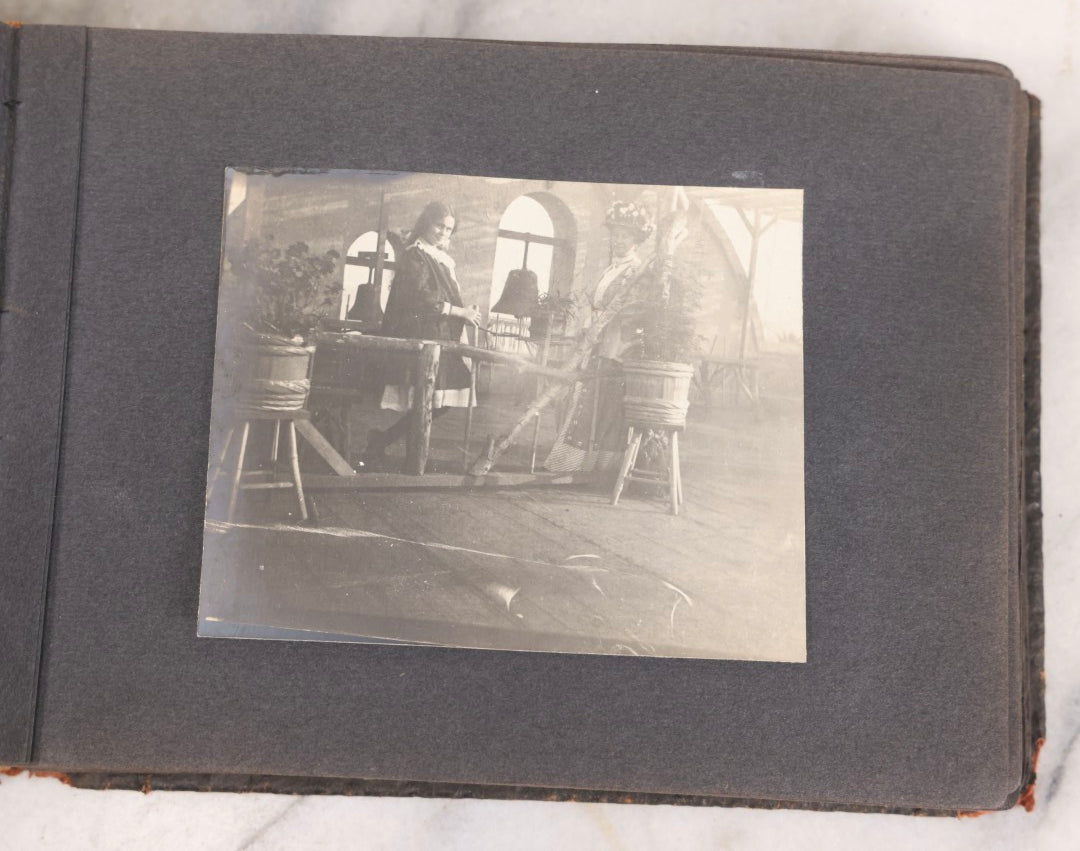 Lot 066 - Early 20th Century Snapshot Photo Album With 100+ Photographs, Camping, Travel, Dogs, Rural Life, And Outdoor Recreation, Circa 1910–1920