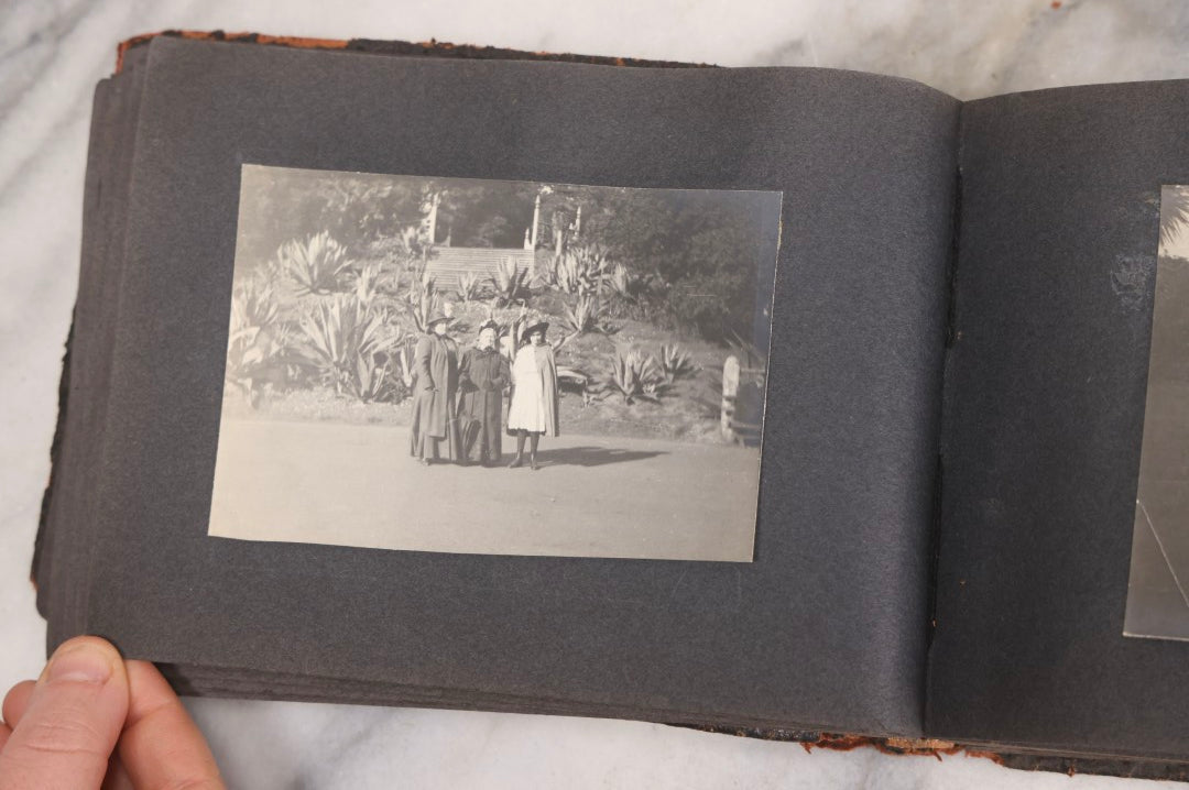 Lot 066 - Early 20th Century Snapshot Photo Album With 100+ Photographs, Camping, Travel, Dogs, Rural Life, And Outdoor Recreation, Circa 1910–1920