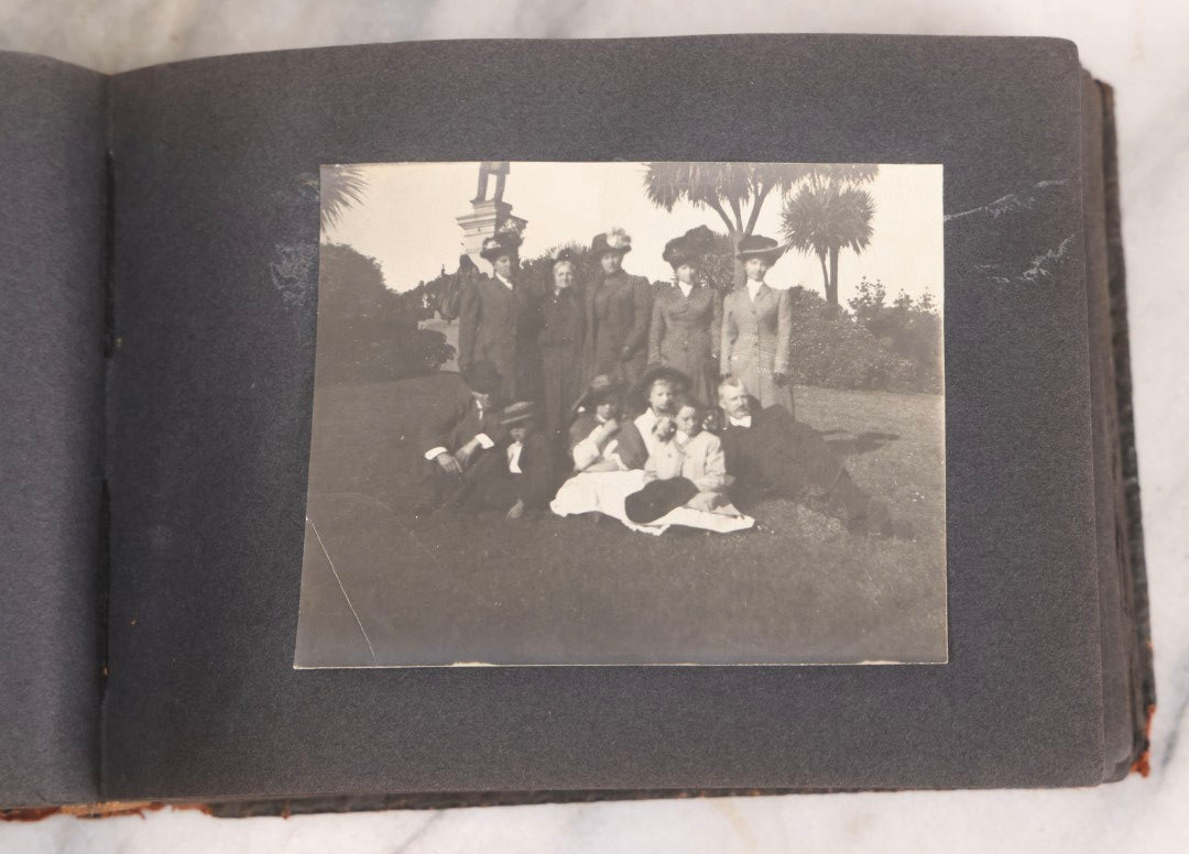Lot 066 - Early 20th Century Snapshot Photo Album With 100+ Photographs, Camping, Travel, Dogs, Rural Life, And Outdoor Recreation, Circa 1910–1920