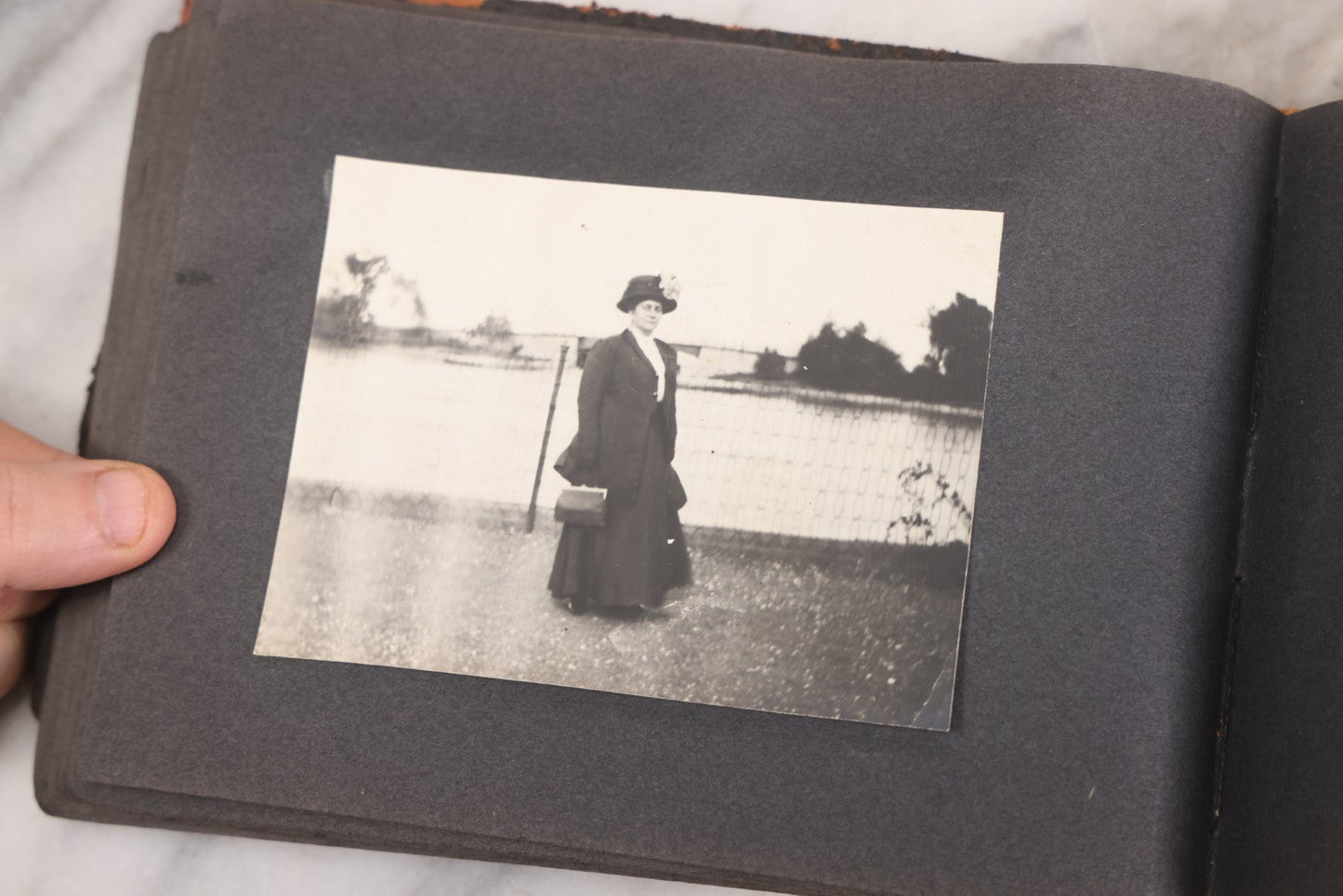Lot 066 - Early 20th Century Snapshot Photo Album With 100+ Photographs, Camping, Travel, Dogs, Rural Life, And Outdoor Recreation, Circa 1910–1920