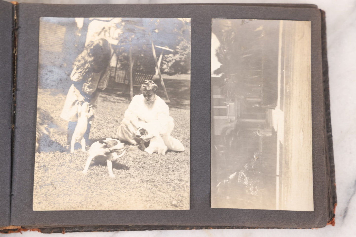 Lot 066 - Early 20th Century Snapshot Photo Album With 100+ Photographs, Camping, Travel, Dogs, Rural Life, And Outdoor Recreation, Circa 1910–1920