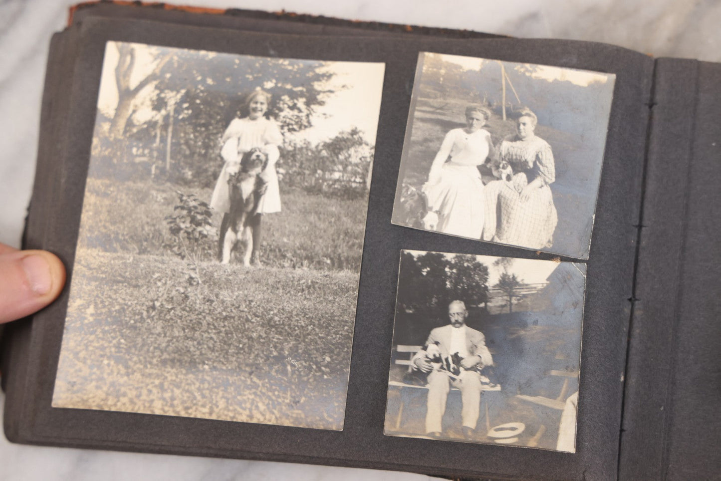 Lot 066 - Early 20th Century Snapshot Photo Album With 100+ Photographs, Camping, Travel, Dogs, Rural Life, And Outdoor Recreation, Circa 1910–1920