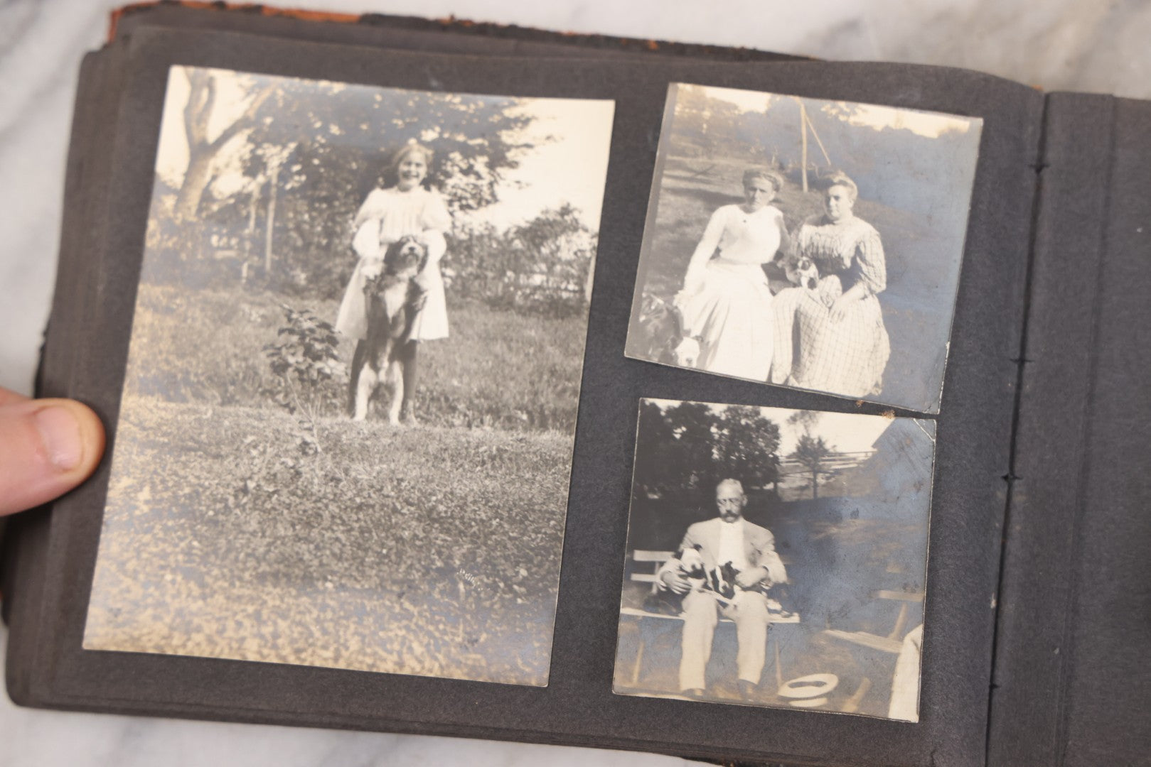 Lot 066 - Early 20th Century Snapshot Photo Album With 100+ Photographs, Camping, Travel, Dogs, Rural Life, And Outdoor Recreation, Circa 1910–1920