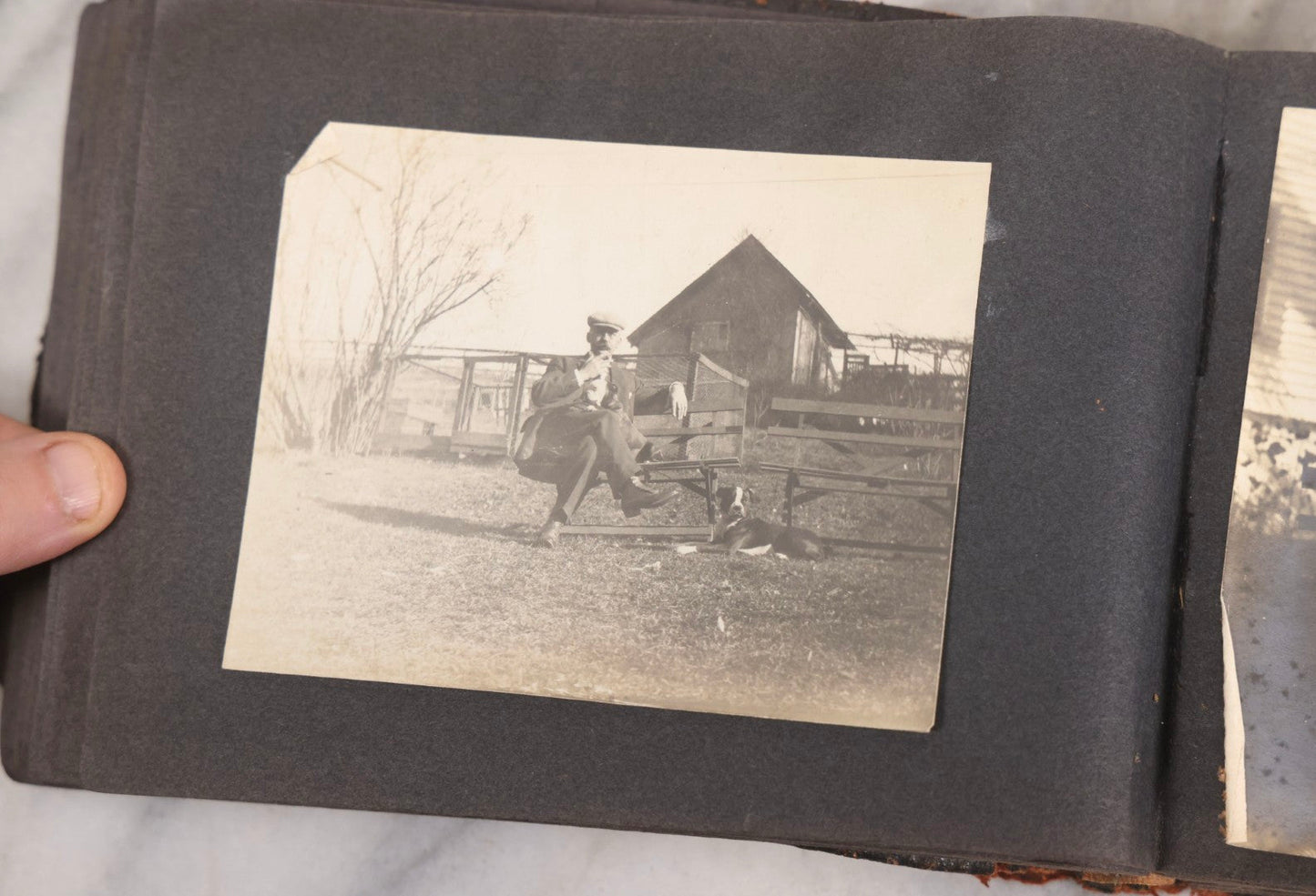 Lot 066 - Early 20th Century Snapshot Photo Album With 100+ Photographs, Camping, Travel, Dogs, Rural Life, And Outdoor Recreation, Circa 1910–1920