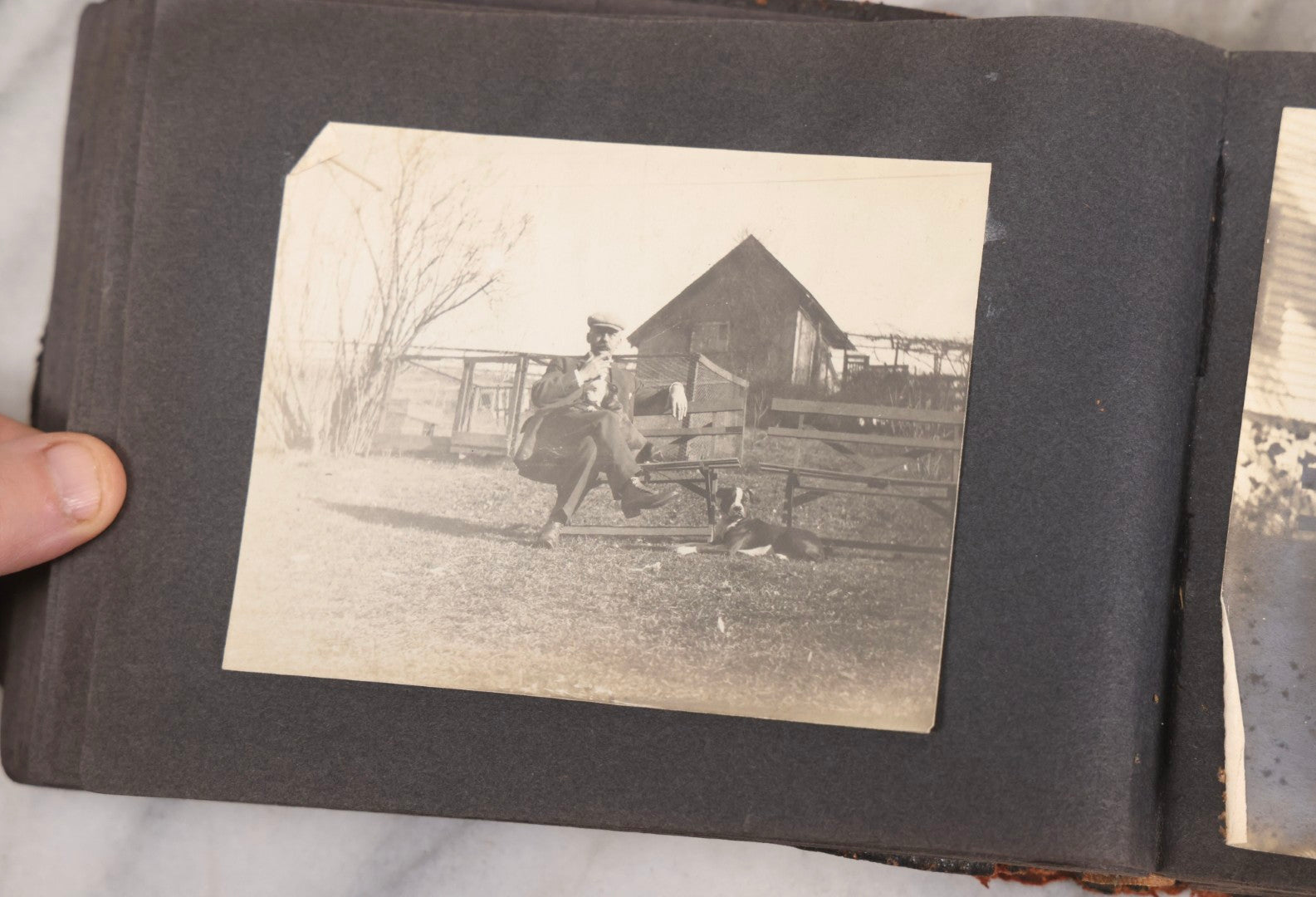 Lot 066 - Early 20th Century Snapshot Photo Album With 100+ Photographs, Camping, Travel, Dogs, Rural Life, And Outdoor Recreation, Circa 1910–1920