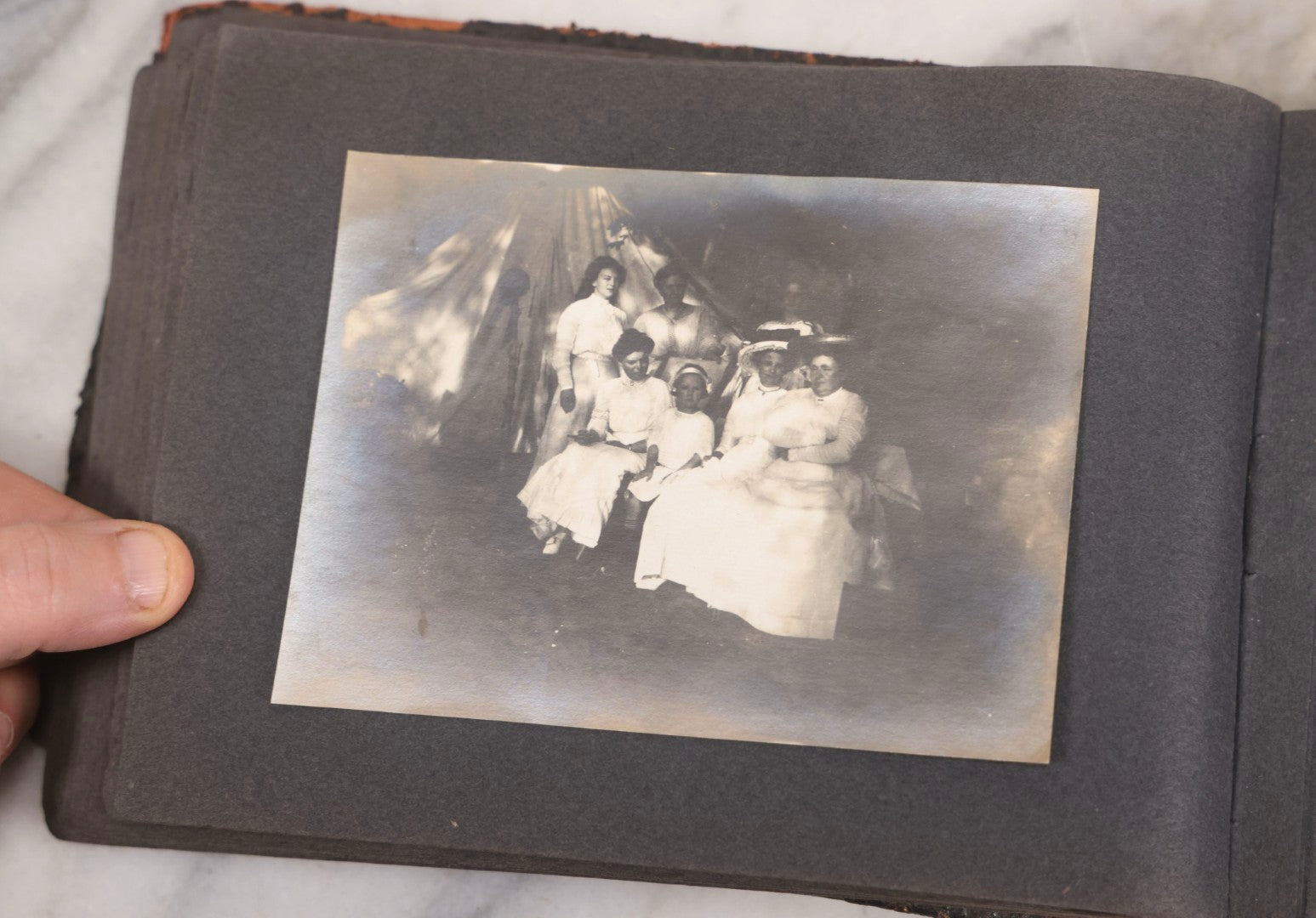 Lot 066 - Early 20th Century Snapshot Photo Album With 100+ Photographs, Camping, Travel, Dogs, Rural Life, And Outdoor Recreation, Circa 1910–1920
