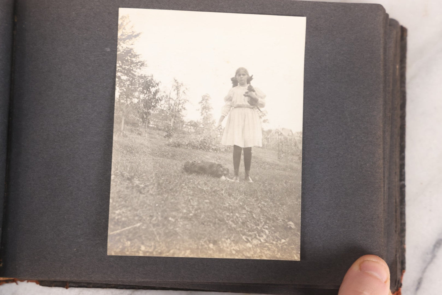 Lot 066 - Early 20th Century Snapshot Photo Album With 100+ Photographs, Camping, Travel, Dogs, Rural Life, And Outdoor Recreation, Circa 1910–1920