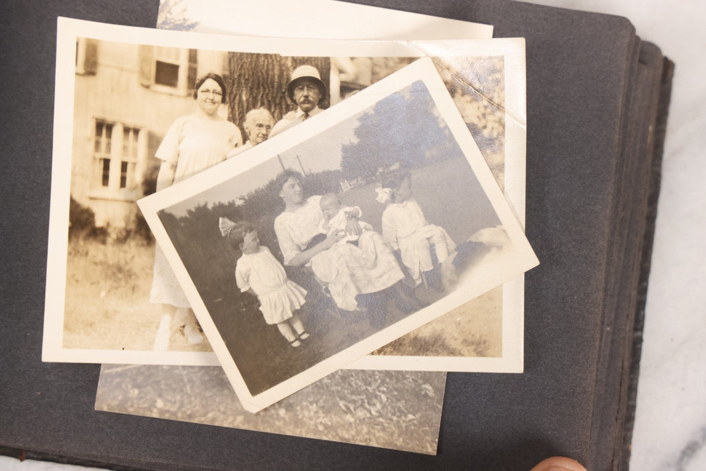 Lot 066 - Early 20th Century Snapshot Photo Album With 100+ Photographs, Camping, Travel, Dogs, Rural Life, And Outdoor Recreation, Circa 1910–1920
