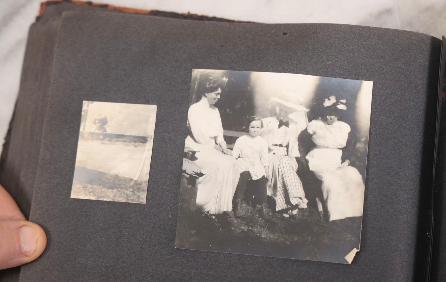 Lot 066 - Early 20th Century Snapshot Photo Album With 100+ Photographs, Camping, Travel, Dogs, Rural Life, And Outdoor Recreation, Circa 1910–1920