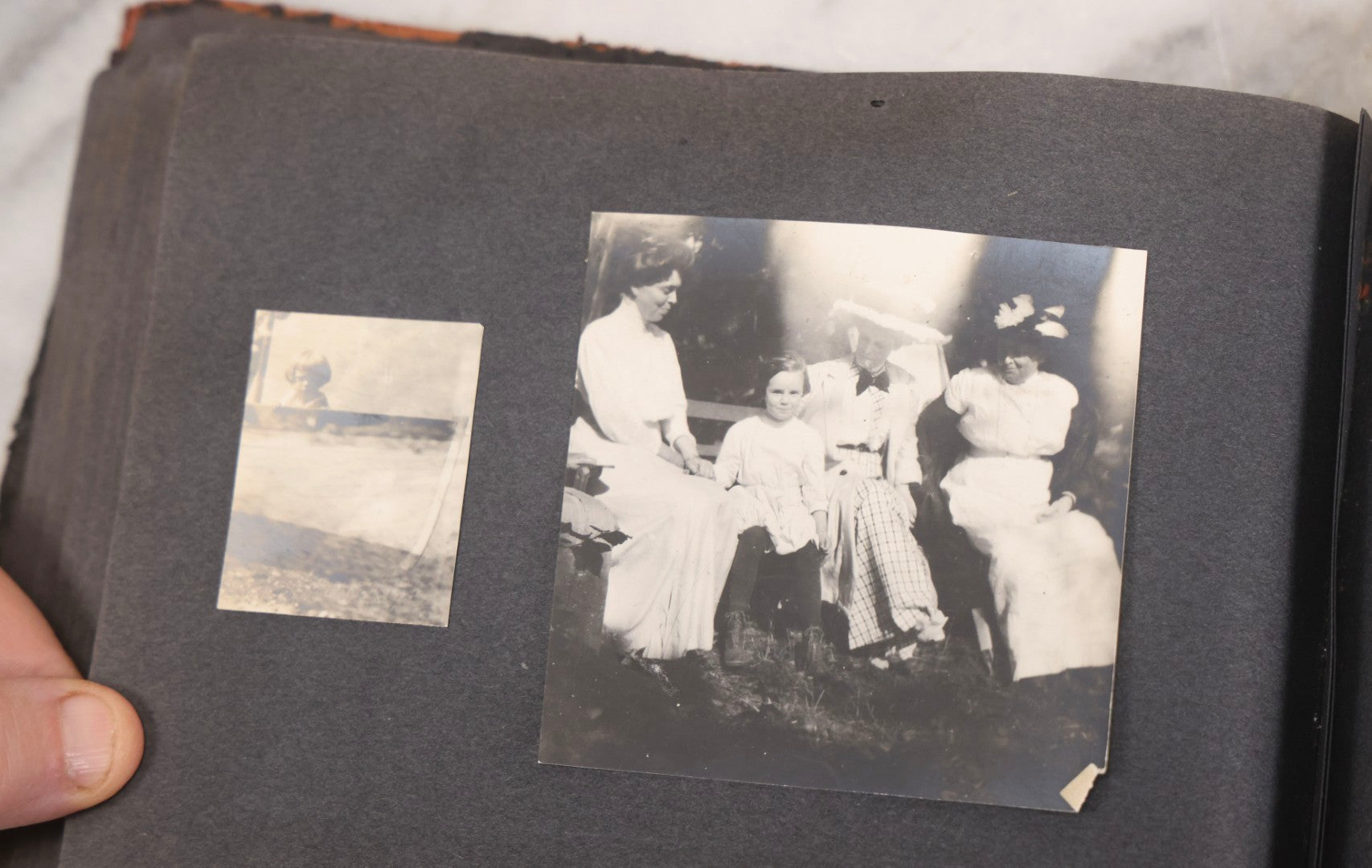 Lot 066 - Early 20th Century Snapshot Photo Album With 100+ Photographs, Camping, Travel, Dogs, Rural Life, And Outdoor Recreation, Circa 1910–1920